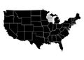 State Wisconsin on USA territory map. White background. Vector illustration