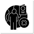 Stateless person glyph icon