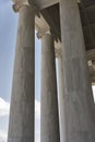 Stately columns on the Jefferson Memorial