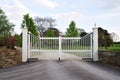 Stately Home Gates and Driveway Royalty Free Stock Photo