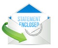 Statement enclosed envelope mail correspondence Royalty Free Stock Photo