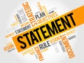 Statement word cloud Royalty Free Stock Photo