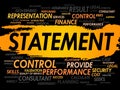 STATEMENT word cloud Royalty Free Stock Photo
