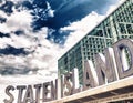 Staten Island ferry entrance in Lower Manhattan - NYC Royalty Free Stock Photo