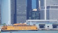 Staten Island Ferry returns to Manhattan, New York