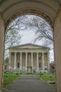 Staten Island, New York, USA: The Greek Revival style Main Hall 1833 at the Snug Harbor Royalty Free Stock Photo