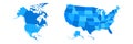 States of America territory. North America. Canada, Mexico, Alaska. Vector illustration. EPS 10