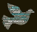 States and territories in North America Royalty Free Stock Photo