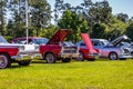 Classic car show lineup Royalty Free Stock Photo