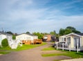 Static caravan homes in a caravan park in England Royalty Free Stock Photo