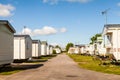 Static caravans on a typical british summer holiday park. Royalty Free Stock Photo