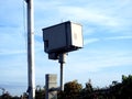 A static cutting edge traffic radar, speed trap camera ready to flash vehicles that exceeds the speed limit Royalty Free Stock Photo