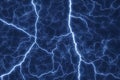 Static electricity. Design of lightning with static electricity. Blue electric discharge, plasma and energy background.