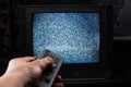 Static pixel noise of a television set Royalty Free Stock Photo