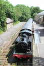 Static steam train Dales Countryside Museum Hawes