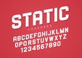 Static vector decorative bold font design, alphabet, typeface, t