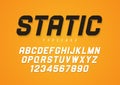 Static vector decorative bold italic font design, alphabet, type