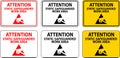 Static Warning Sign Attention - Static-Safeguarded Work Area Royalty Free Stock Photo
