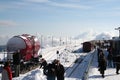 The station on the Brocken in the Harz mountains in winter.