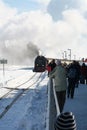 The station on the Brocken in the Harz mountains in winter.