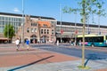 Station building and square in Haarlem, Netherlands