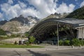 Station of the cable car Skyway Monte Bianco