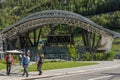 Station of the cable car Skyway Monte Bianco