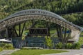 Station of the cable car Skyway Monte Bianco