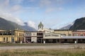 Station of the Historic white pass train of the gold rush in Skagway Alaska