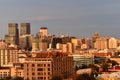 The city of Beijing under the sunset