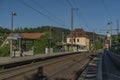 Station Kurort Rathen in valley of river Elbe Royalty Free Stock Photo