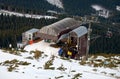 Station of the ski chairlift Royalty Free Stock Photo