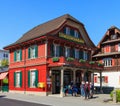 Station of the Stanserhornbahn funicular railroad in the town of