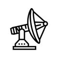 station telecommunication line icon vector illustration