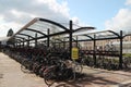 Station of Waddinxveen Triangel with bicycle parking of R-NET line between Gouda and Alphen.