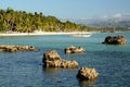 View of station 1. White Beach. Boracay Island. Malay. Aklan. Western Visayas. Philippines Royalty Free Stock Photo