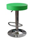 Green bar stool isolated on white background