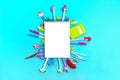 Stationary, back to school,summer time, creativity and education concept Royalty Free Stock Photo