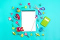 Stationary, back to school,summer time, creativity and education concept Royalty Free Stock Photo