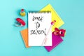 Stationary, back to school,summer time, creativity and education concept Royalty Free Stock Photo
