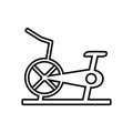 Stationary bicycle, Exercise Bike icon. Element of Sport for mobile concept and web apps icon. Outline, thin line icon for website Royalty Free Stock Photo