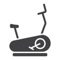 Stationary bicycle glyph icon, fitness and sport Royalty Free Stock Photo