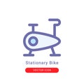Stationary bicycle icon in filled color style. for your website design and logo. Vector graphics illustration and editable stroke Royalty Free Stock Photo