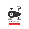 Stationary bicycle icon in glyph style. for your website design and logo. Vector graphics illustration and editable stroke Royalty Free Stock Photo