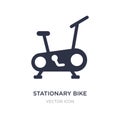 stationary bike icon on white background. Simple element illustration from Health and medical concept