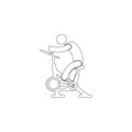 Stationary bike. flat vector icon