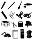 Stationary icons set Royalty Free Stock Photo