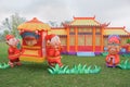 Stationary lantern displays at Singapore Jurong Lake Park