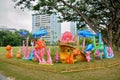 Stationary lantern displays at Singapore Jurong Lake Park