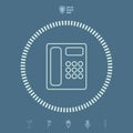 Stationary phone line vector icon